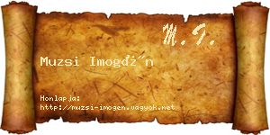 Muzsi Imogén névjegykártya